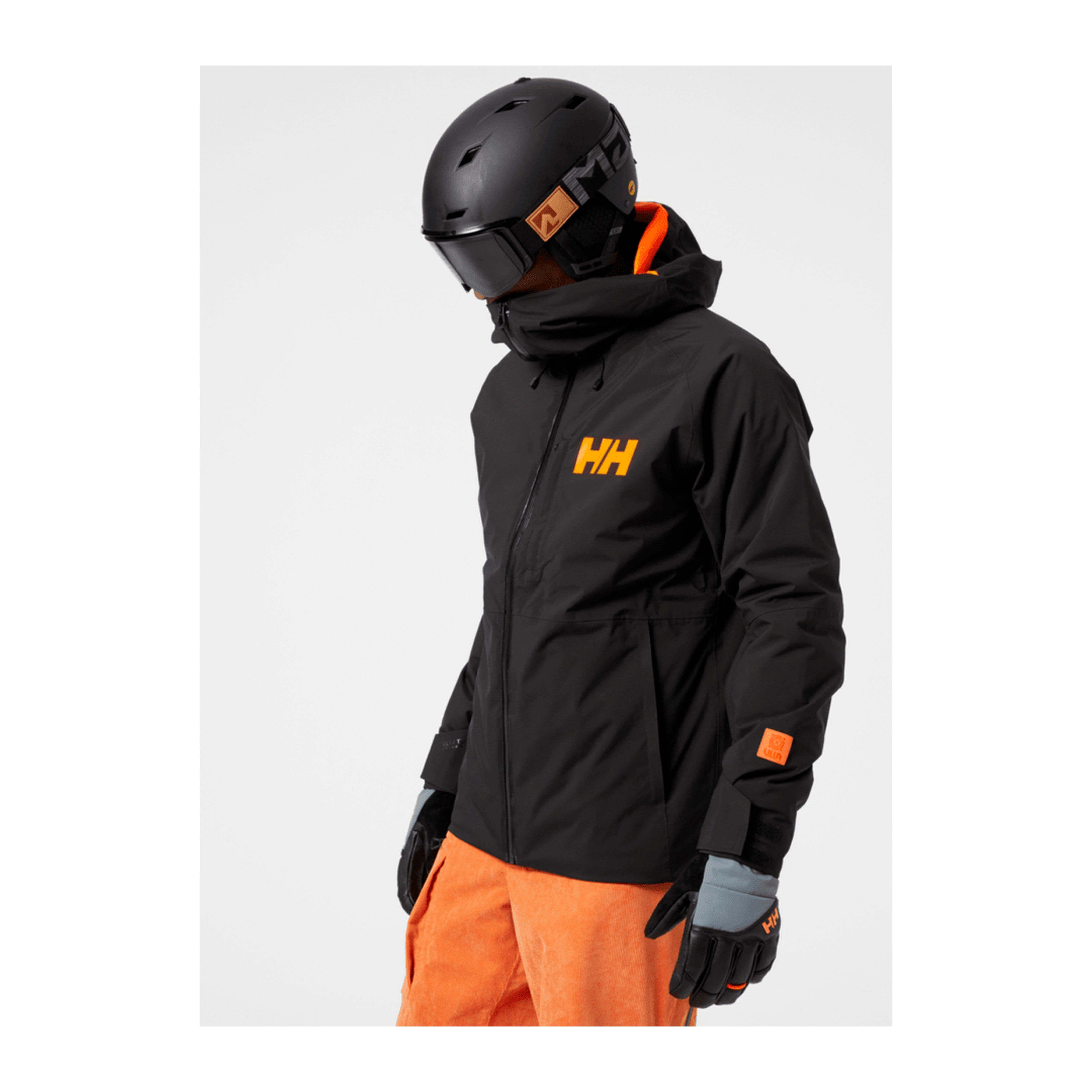 HH Men's Powderface Jacket – Black – detail